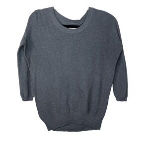 Wilfred Balzac Silk Cashmere Long Sleeve Pullover Grey Sweater Size XXS